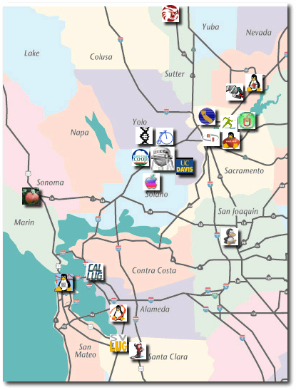 Map of North Bay Clubs