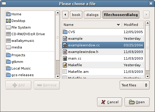 File Chooser Dialog